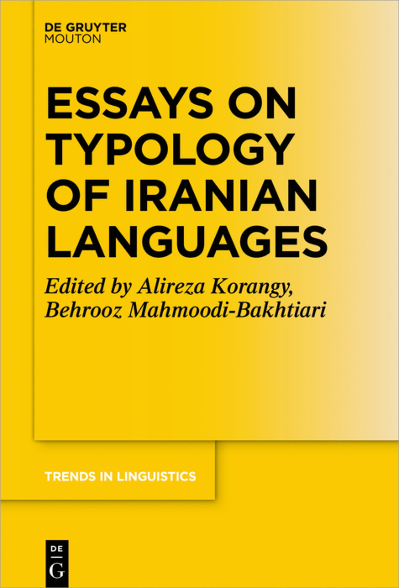 Cover image for Essays on Typology of Iranian Languages ISBN 9783110601749