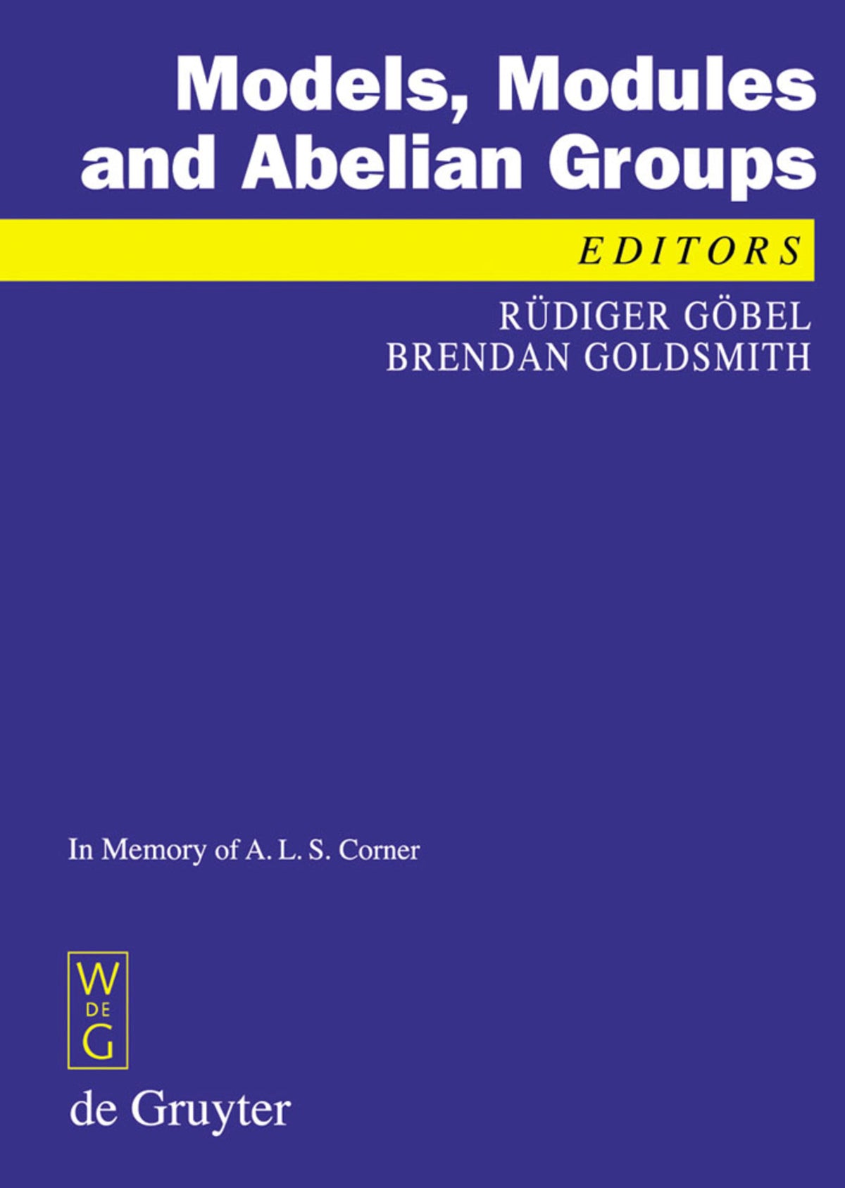 Cover image for Models, Modules and Abelian Groups ISBN 9783110194371