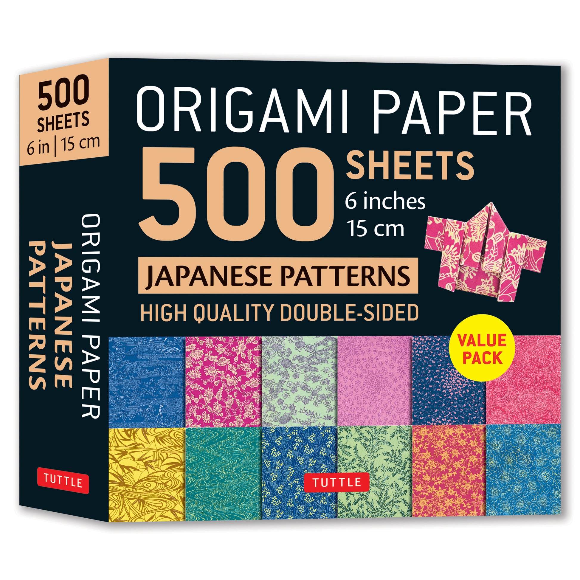 Origami Paper 500 sheets Japanese Patterns 6" 15 cm