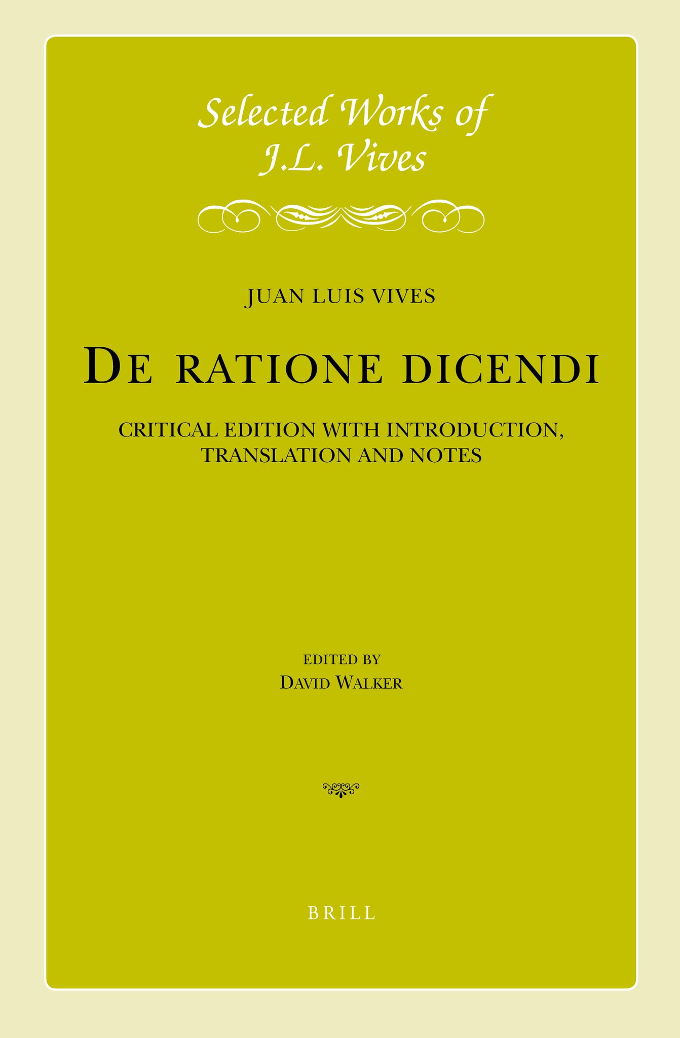 J.L. Vives: De ratione dicendi