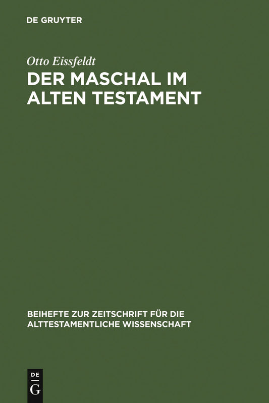 Der Maschal im Alten Testament