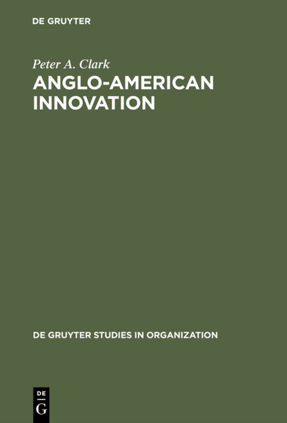 Cover image for Anglo-American Innovation ISBN 9783110105728