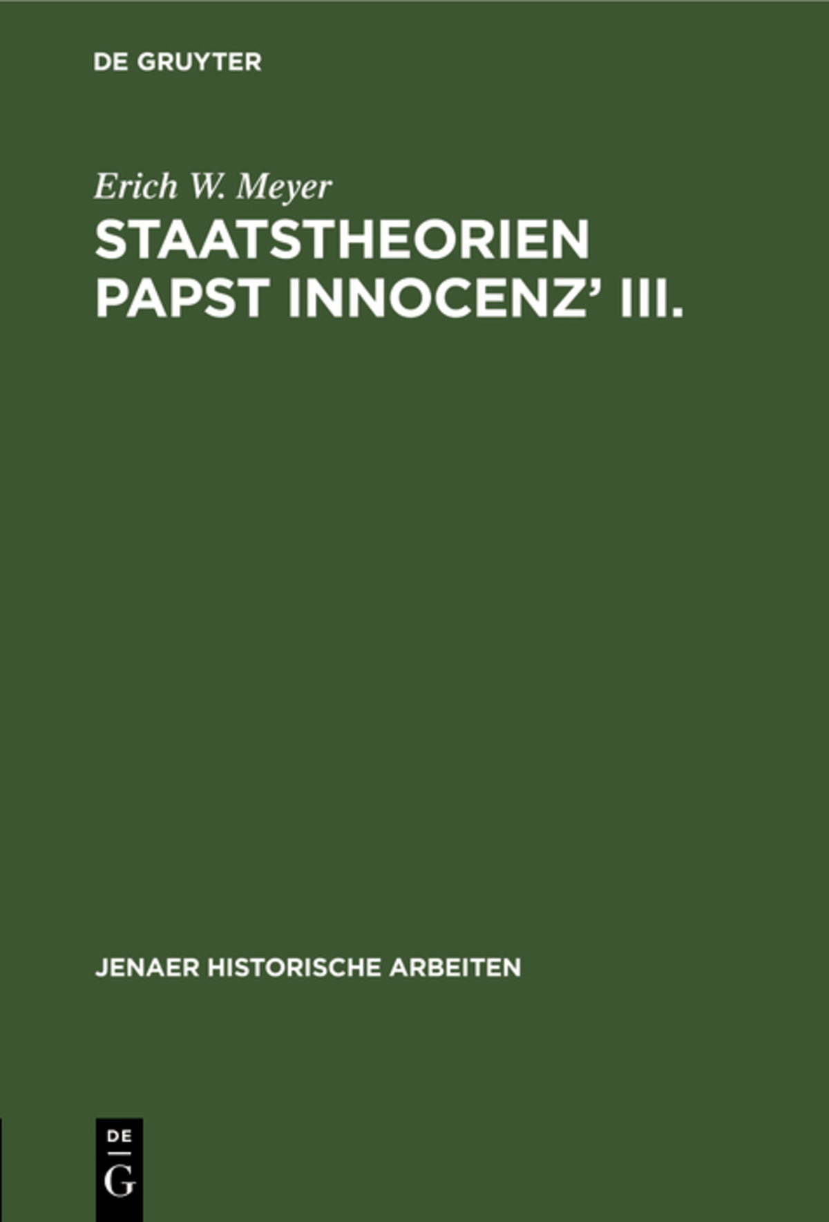 Staatstheorien Papst Innocenz’ III.