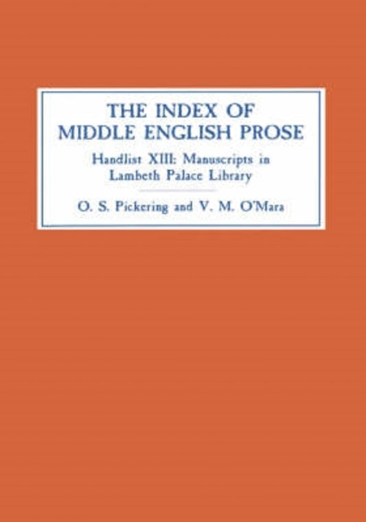 The Index of Middle English Prose