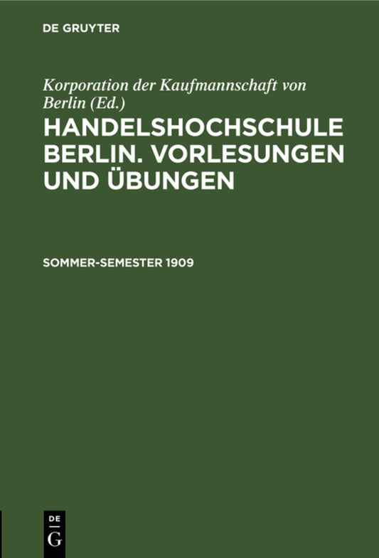 Sommer-Semester 1909