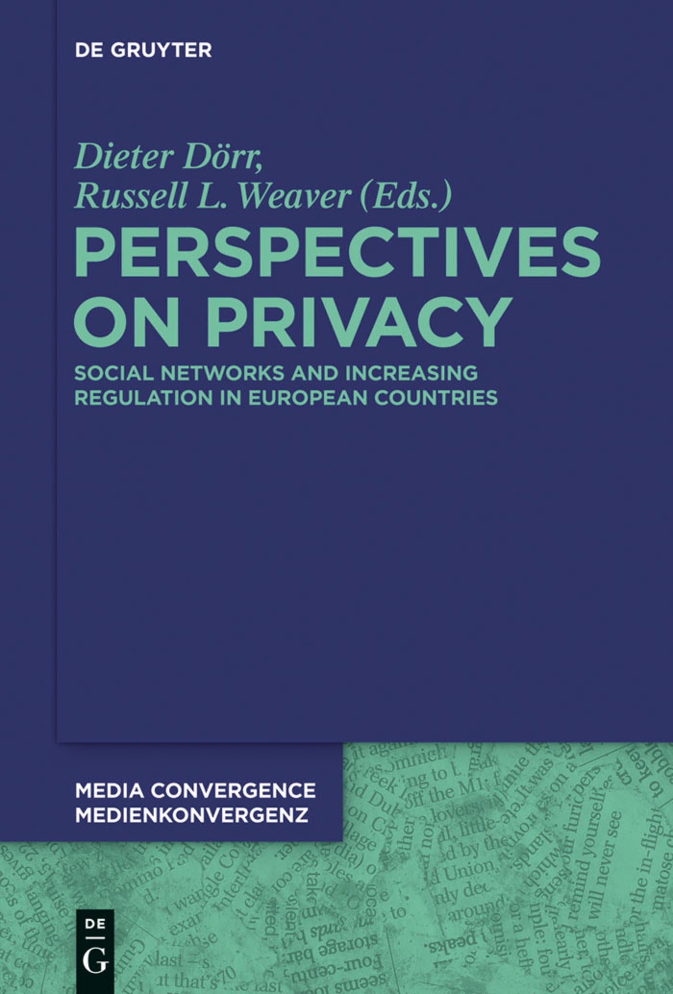 Cover image for Perspectives on Privacy ISBN 9783110338171