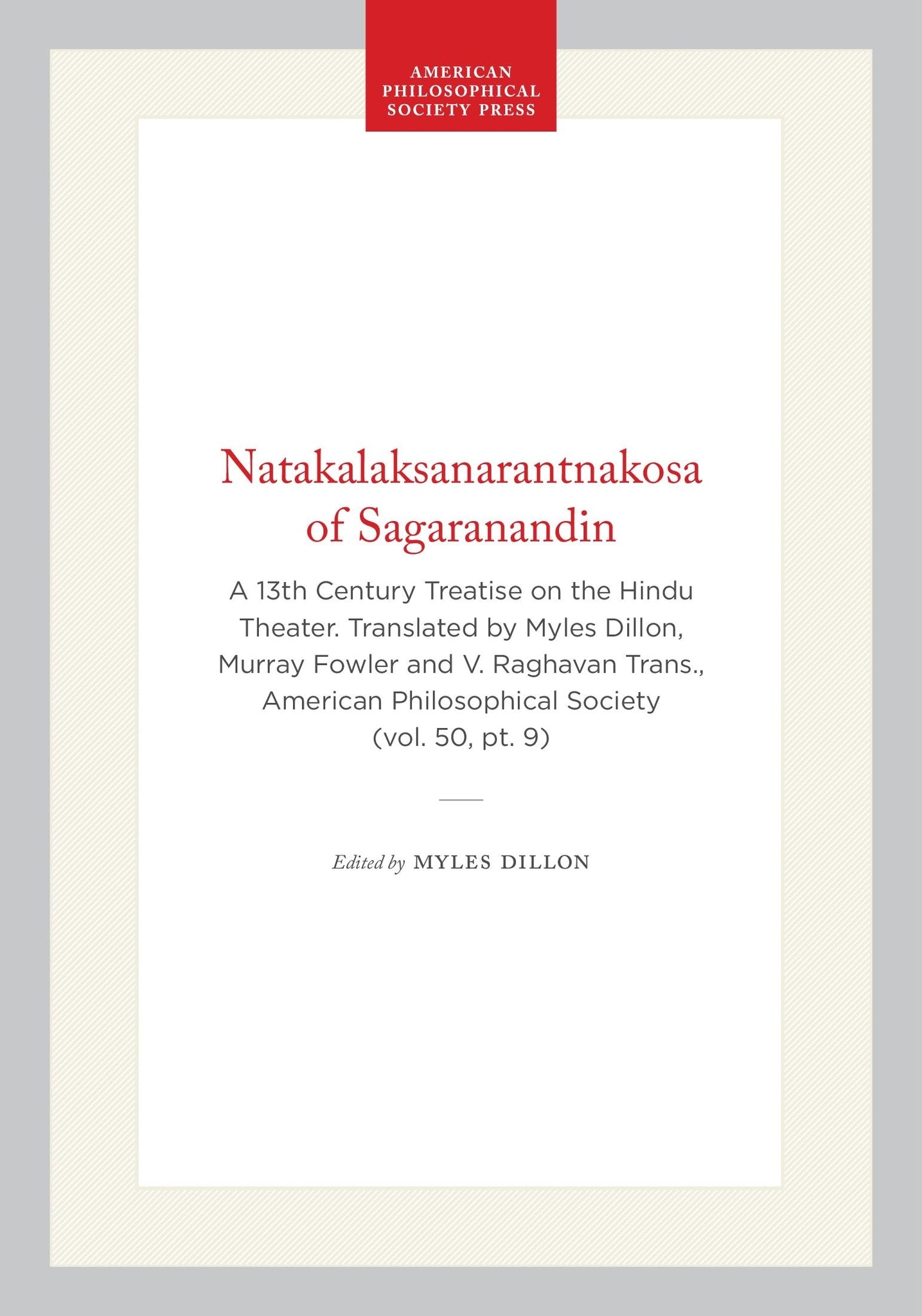 Natakalaksanarantnakosa of Sagaranandin