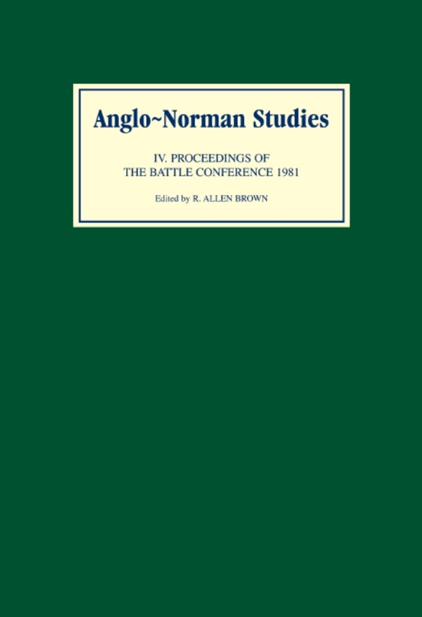 Cover image for Anglo-Norman Studies IV ISBN 9780851151618