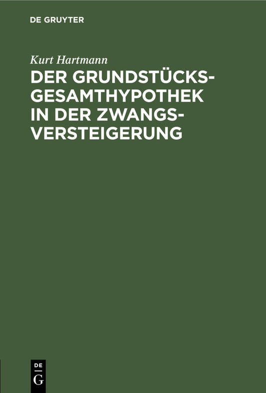 Der Grundstücksgesamthypothek in der Zwangsversteigerung