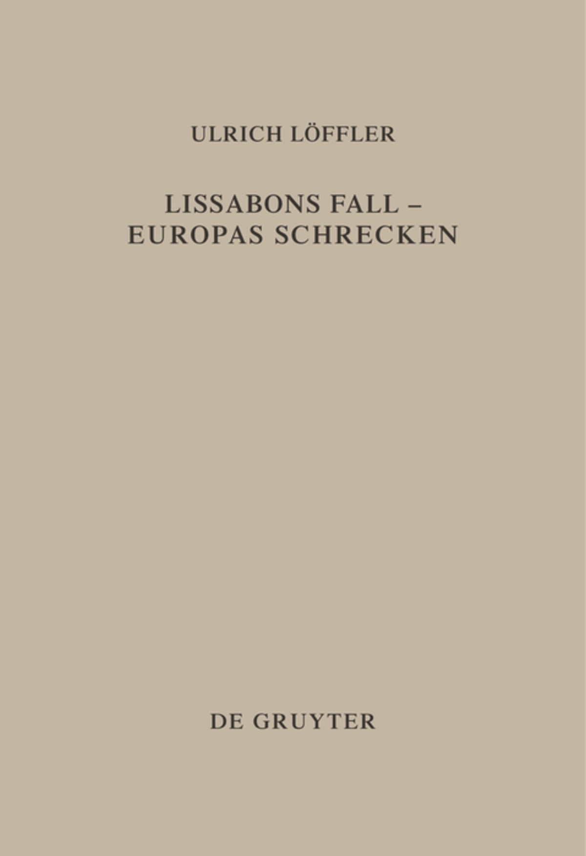 Lissabons Fall - Europas Schrecken