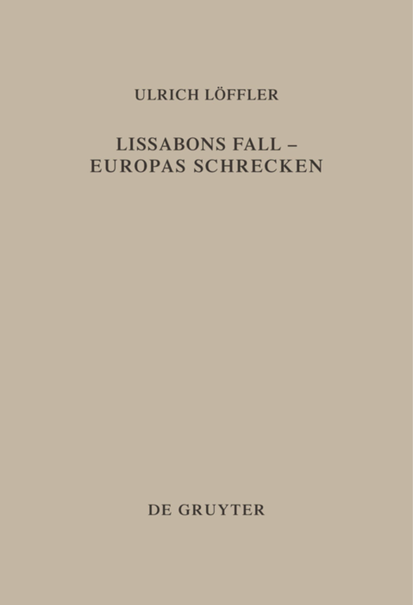 Lissabons Fall - Europas Schrecken