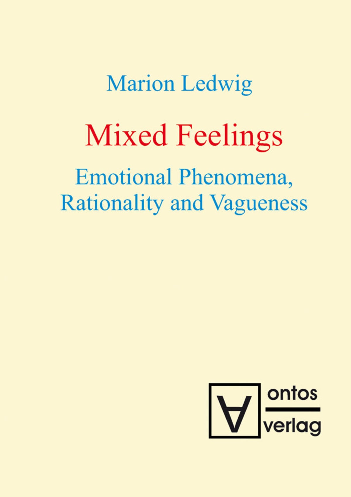 Cover image for Mixed Feelings ISBN 9783110319125