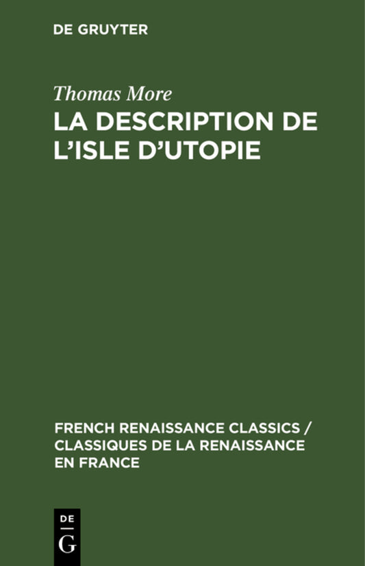 La description de l’isle d’utopie