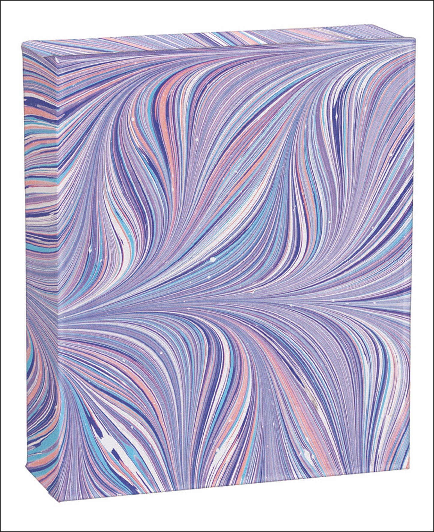 teNeues - QuickNotes: Blue and Purple Florentine Marbled Paper Design, Notecards, 20 Full Color Notecards with 20 Classic White Envelopes, Blank Inside, Keepsake Gift Box, Magnet Closure