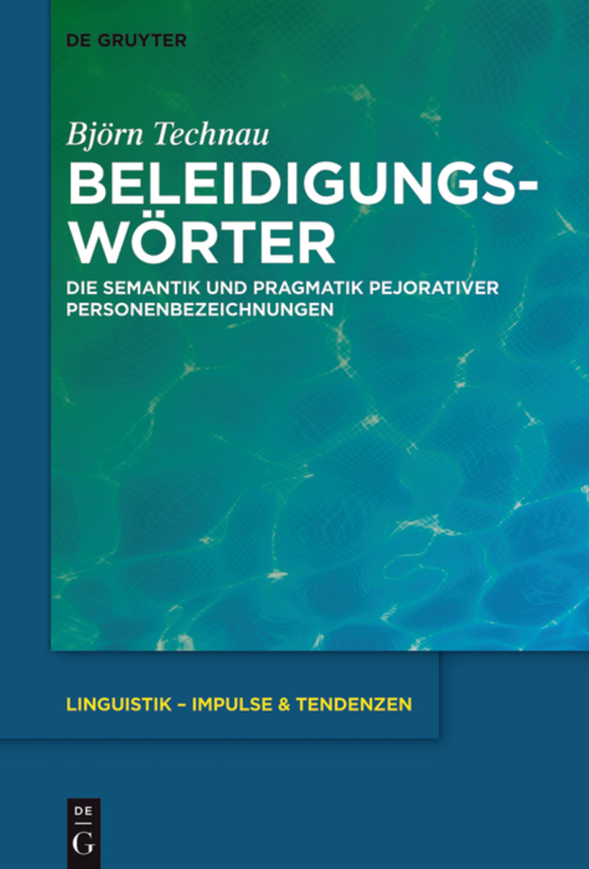 Cover image for Beleidigungswörter ISBN 9783110560886