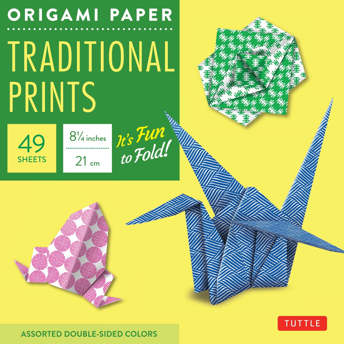 Origami Paper - Traditional Prints - 8 1/4" - 49 Sheets