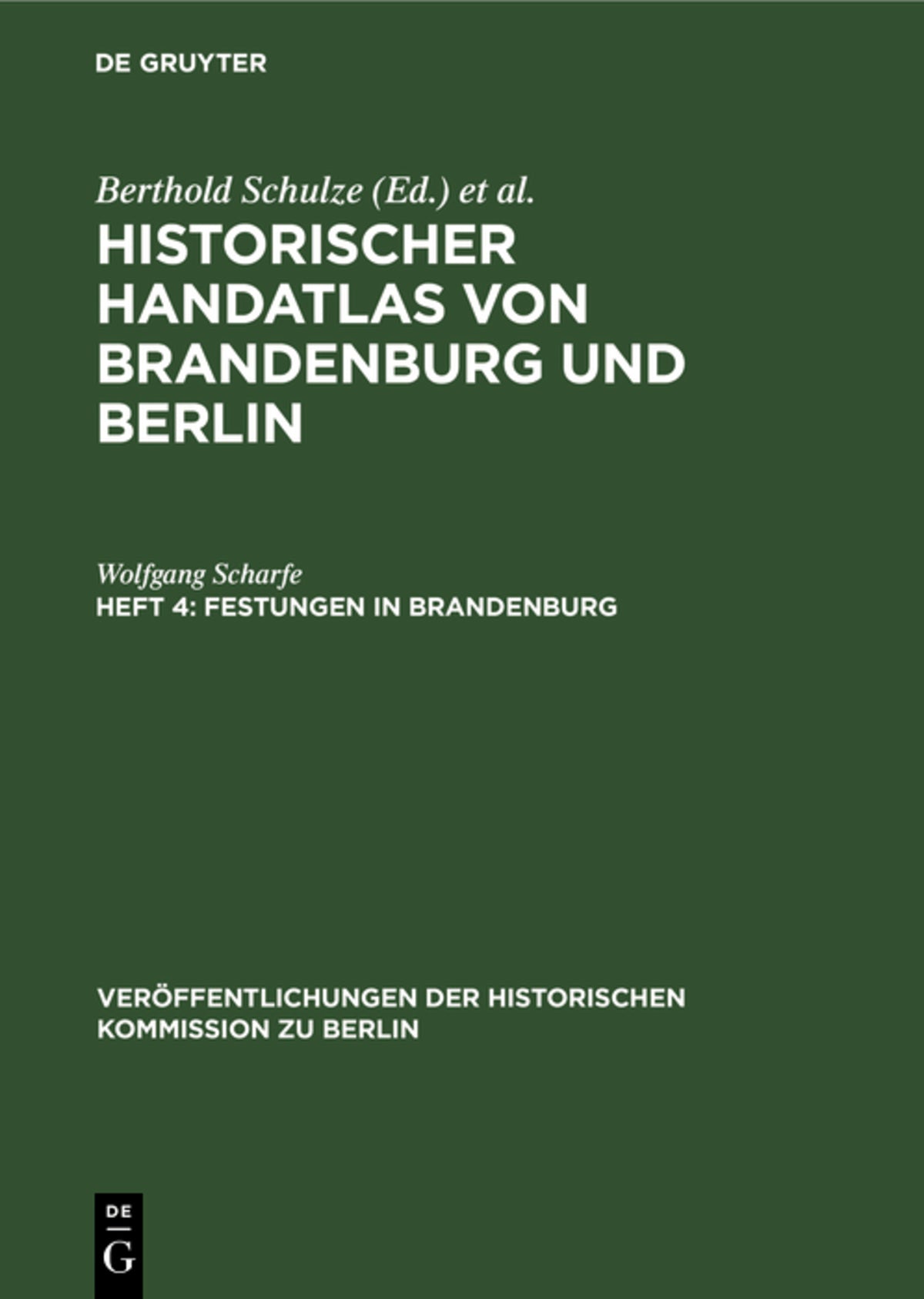 Cover image for Festungen in Brandenburg ISBN 9783112419793