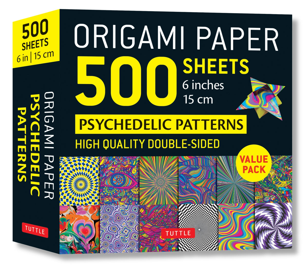 Origami Paper 500 sheets Psychedelic Patterns 6" (15 cm)