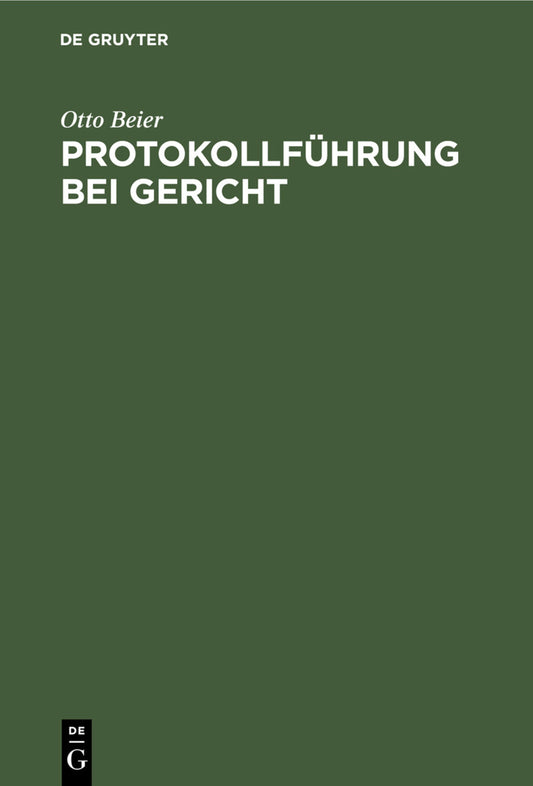 Protokollführung bei Gericht