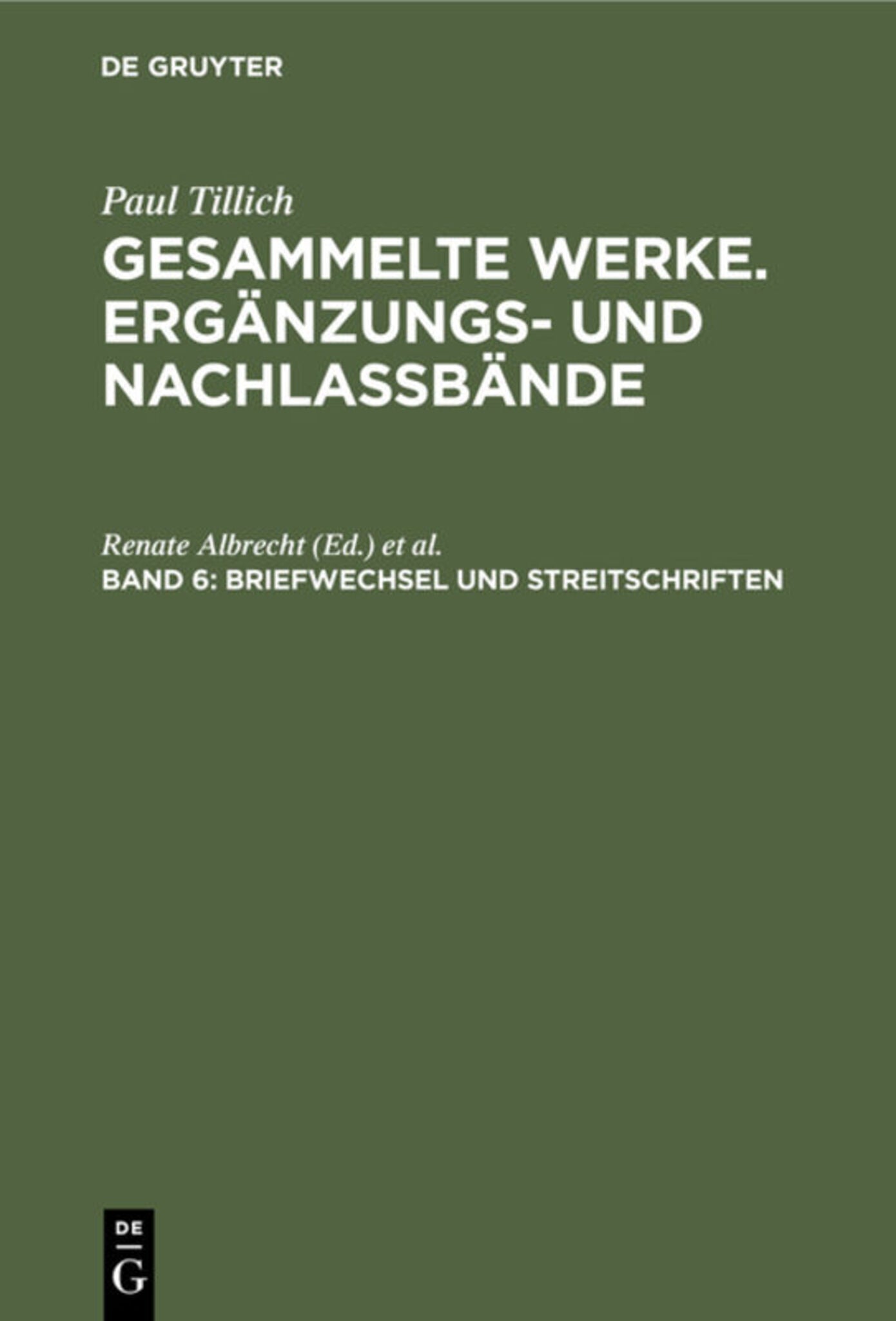 Briefwechsel und Streitschriften