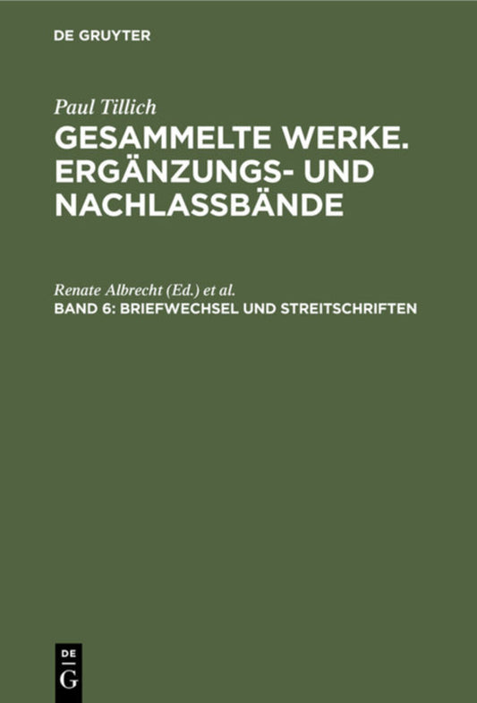 Briefwechsel und Streitschriften