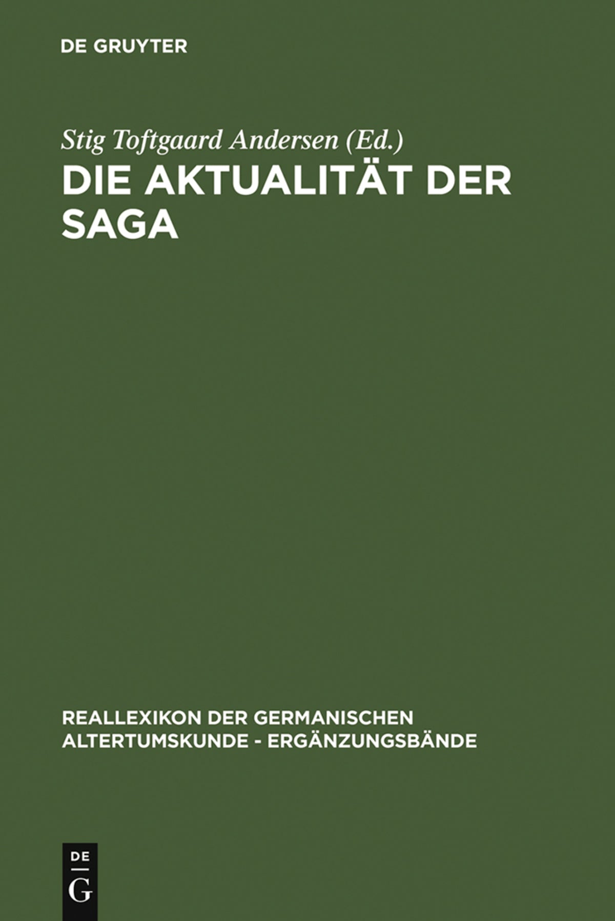 Cover image for Die Aktualität der Saga ISBN 9783110165647