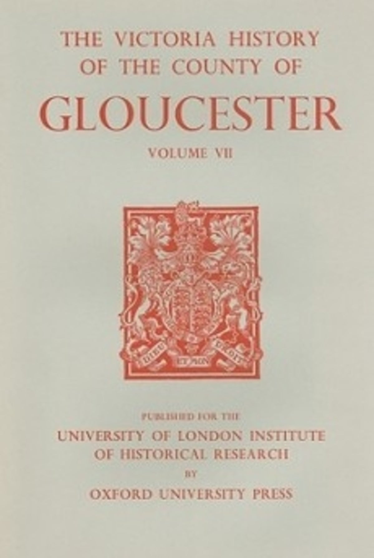Cover image for A History of the County of Gloucester ISBN 9780197227558