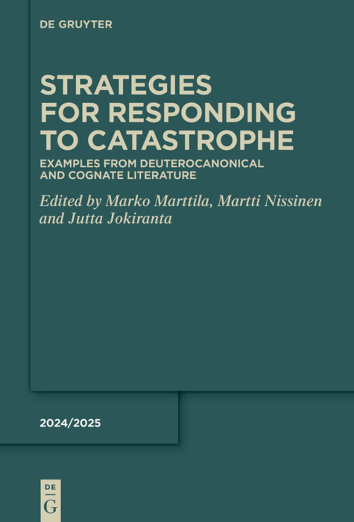 Cover image for Strategies for Responding to Catastrophe ISBN 9783111702681