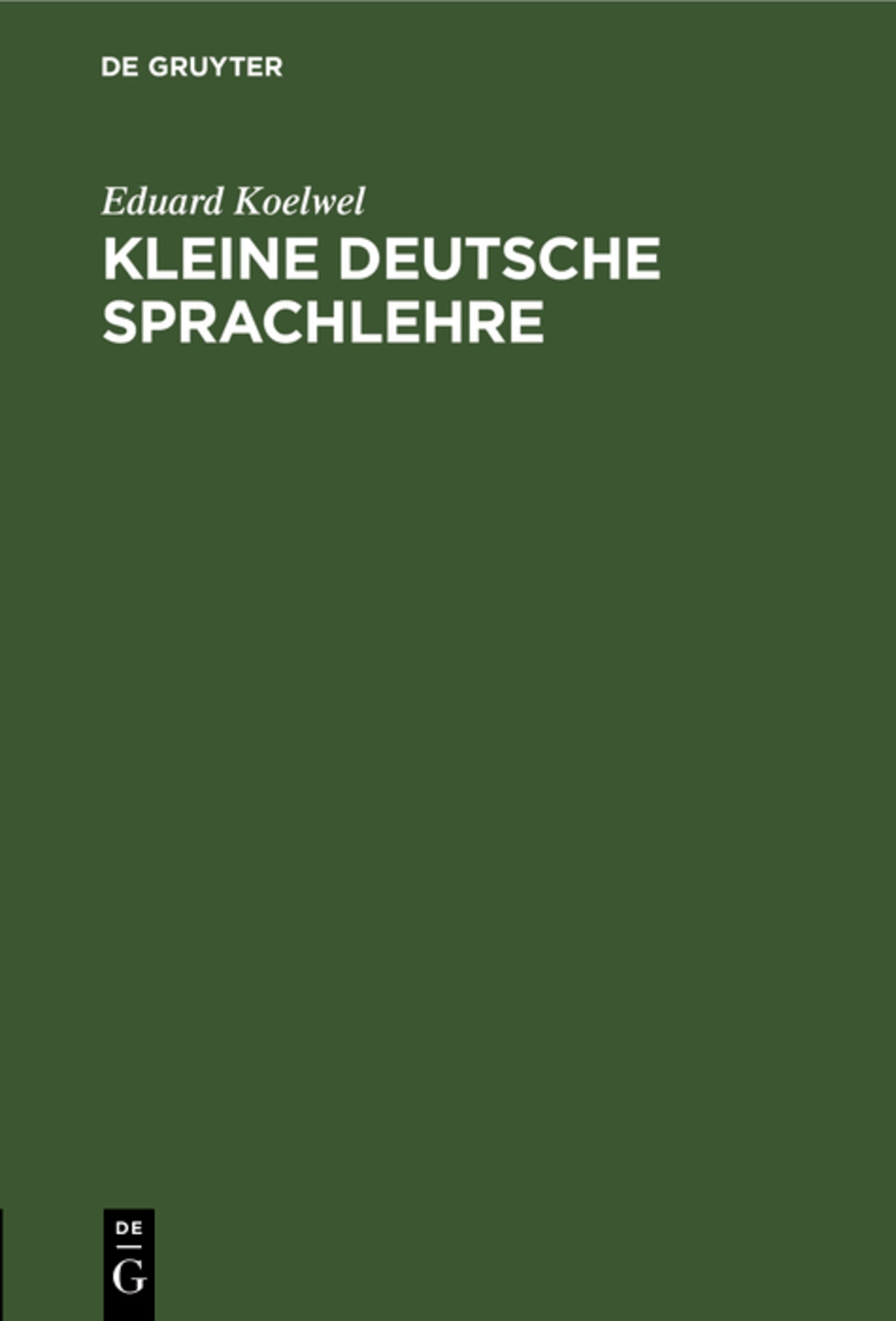Kleine deutsche Sprachlehre