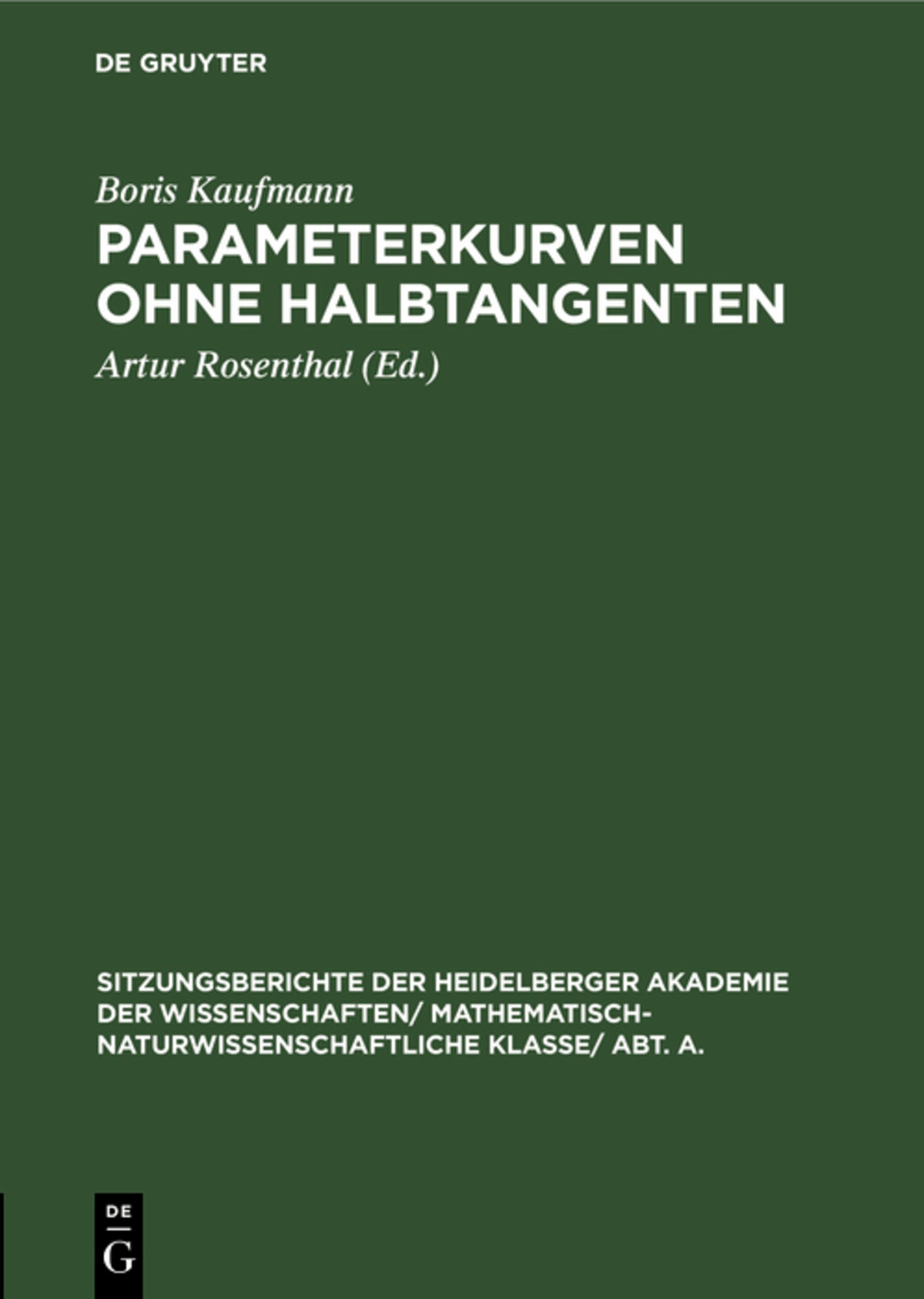 Parameterkurven ohne Halbtangenten