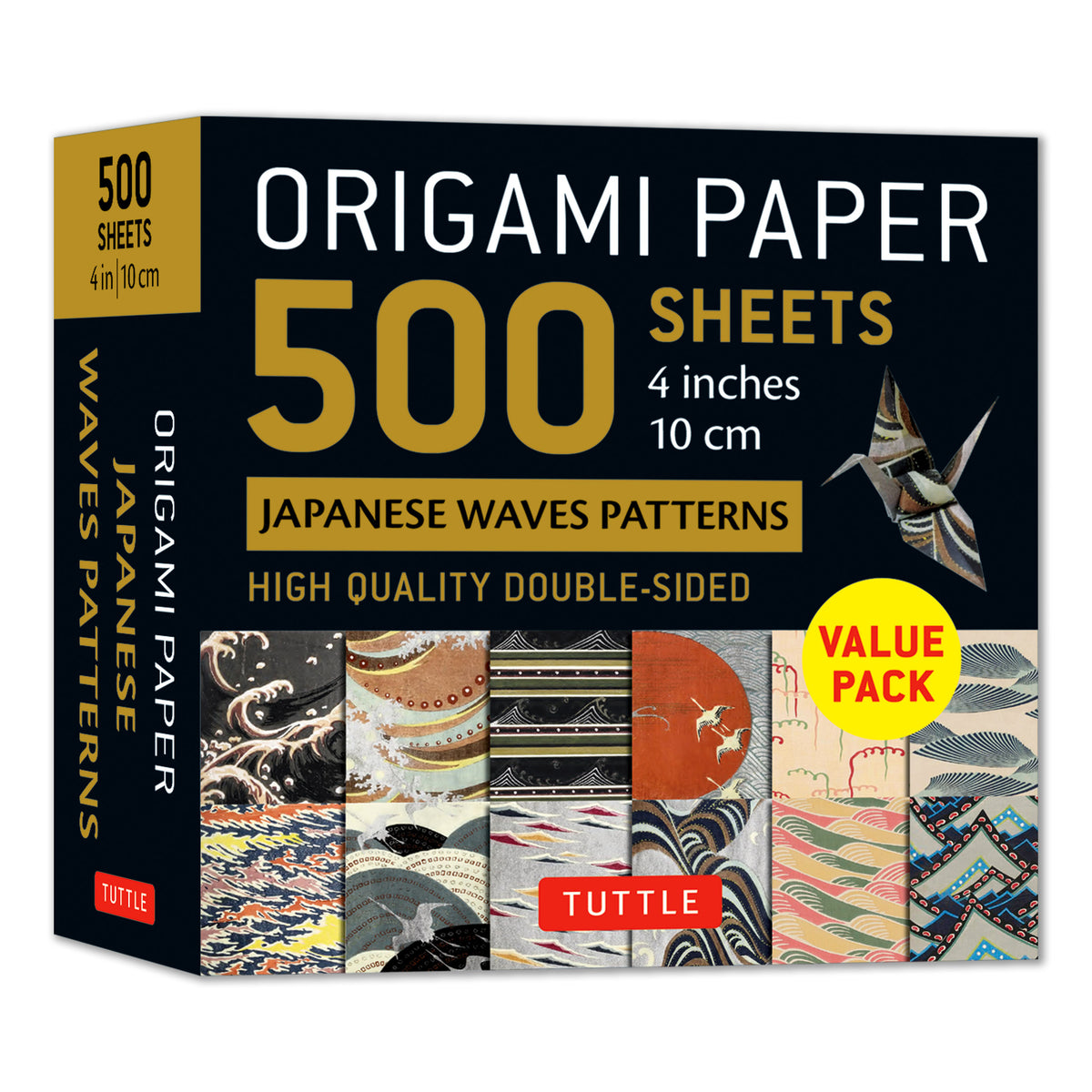 Cover image for Origami Paper 500 sheets Japanese Waves 4" (10 cm) ISBN 9780804857338