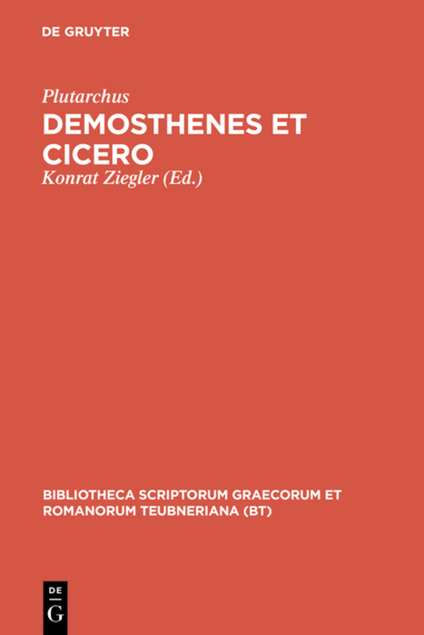 Cover image for Demosthenes et Cicero ISBN 9783598716911