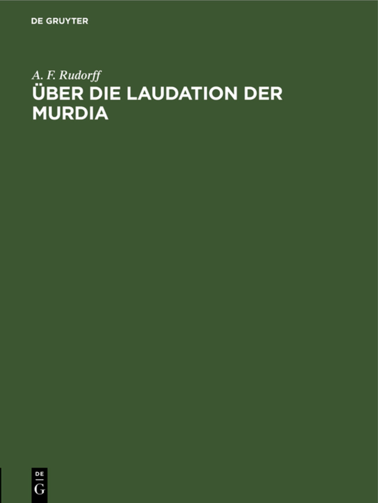 Über die Laudation der Murdia