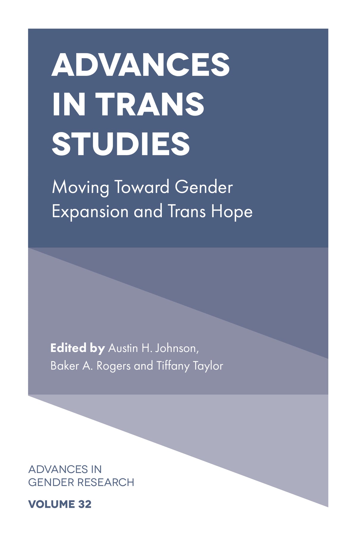 Cover image for Advances in Trans Studies ISBN 9781802620306
