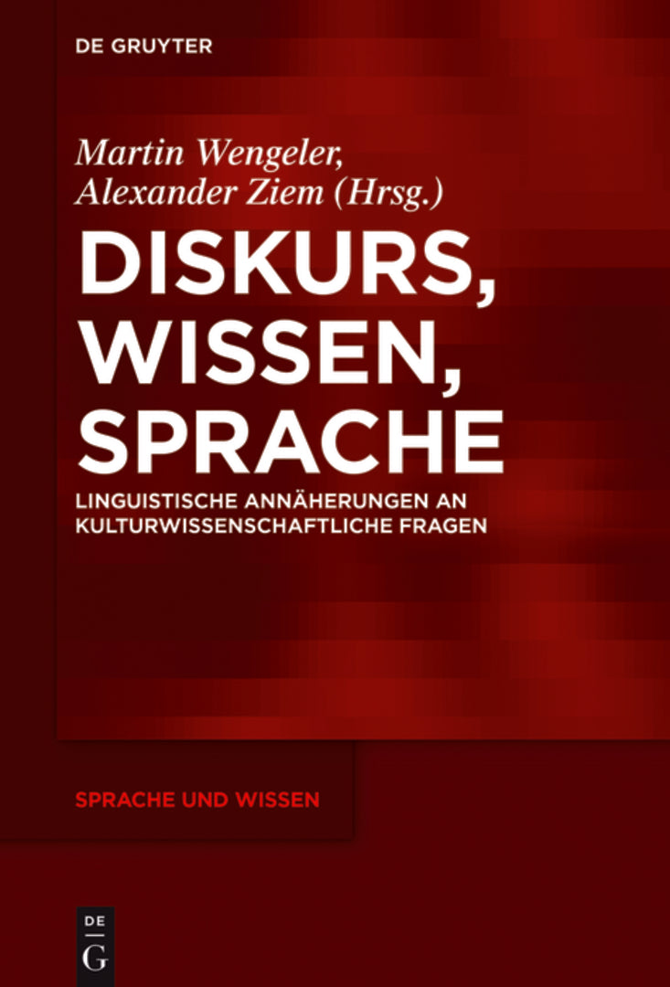 Cover image for Diskurs, Wissen, Sprache ISBN 9783110549973