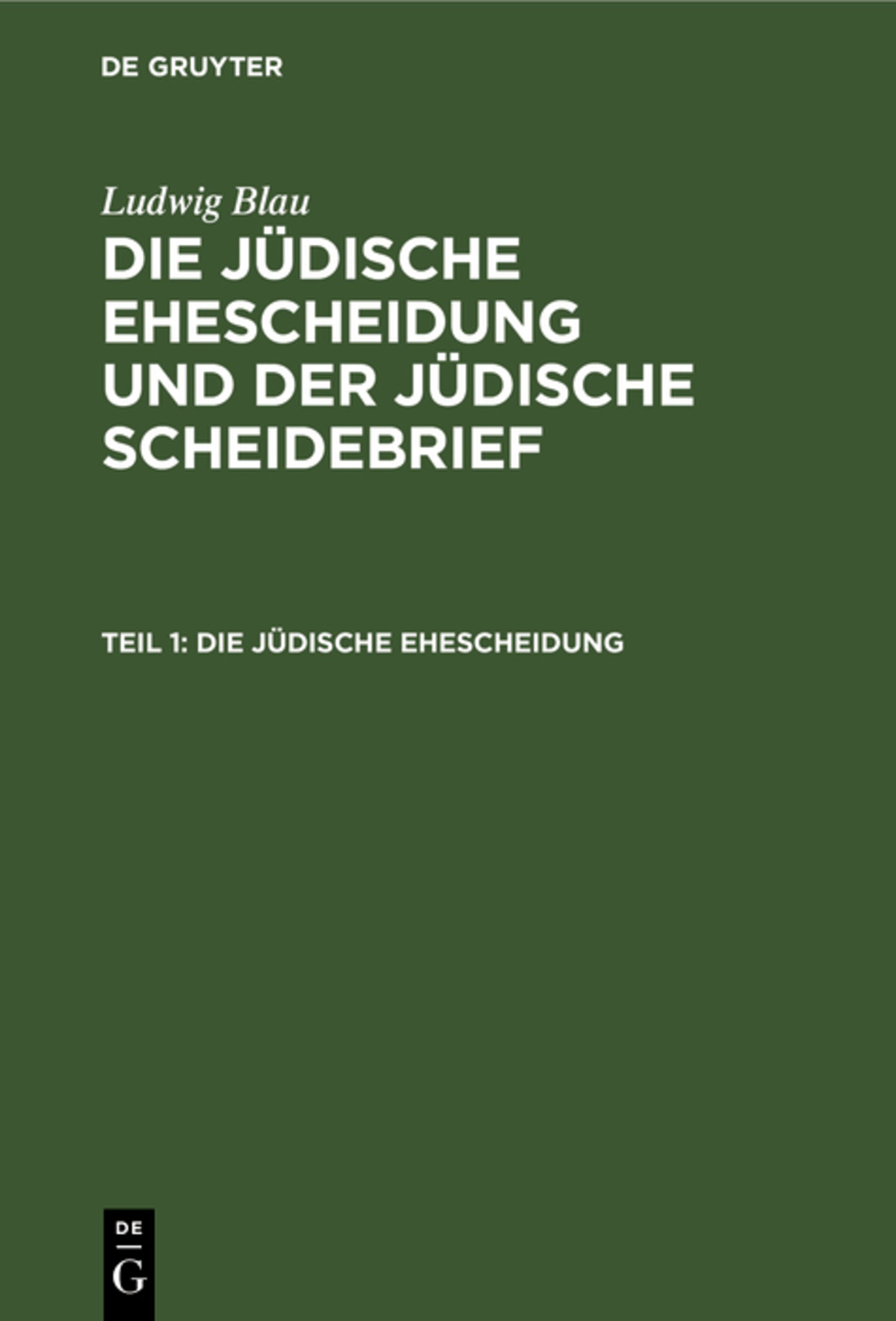 Die jüdische Ehescheidung