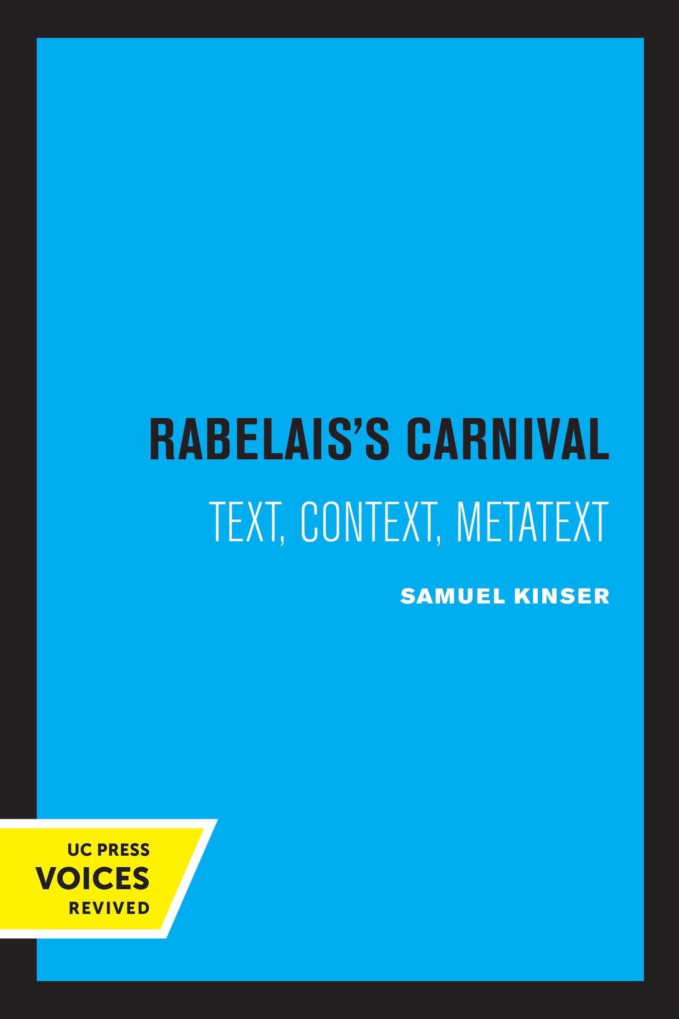 Cover image for Rabelais's Carnival ISBN 9780520306158