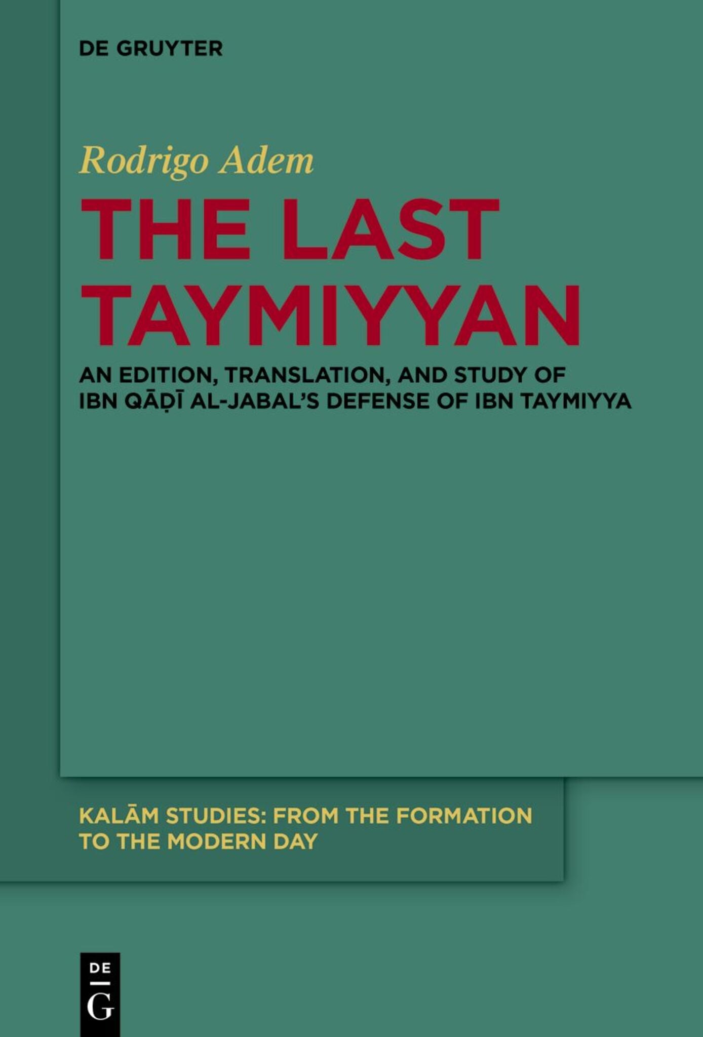 Cover image for The Last Taymiyyan ISBN 9783119149334