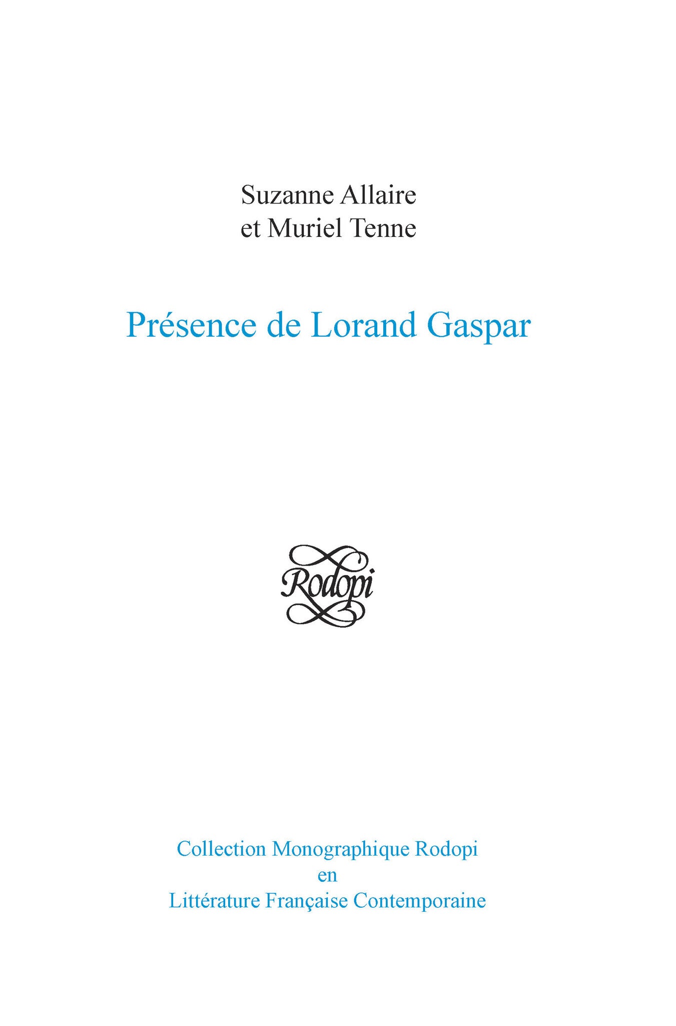 Présence de Lorand Gaspar