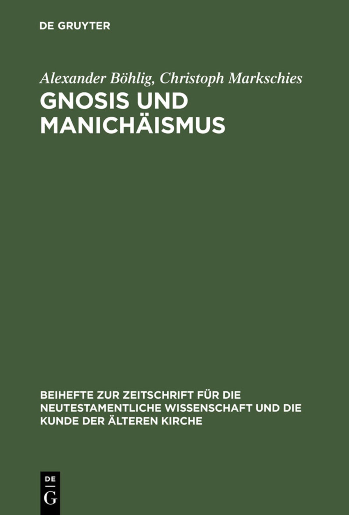 Cover image for Gnosis und Manichäismus ISBN 9783110142945