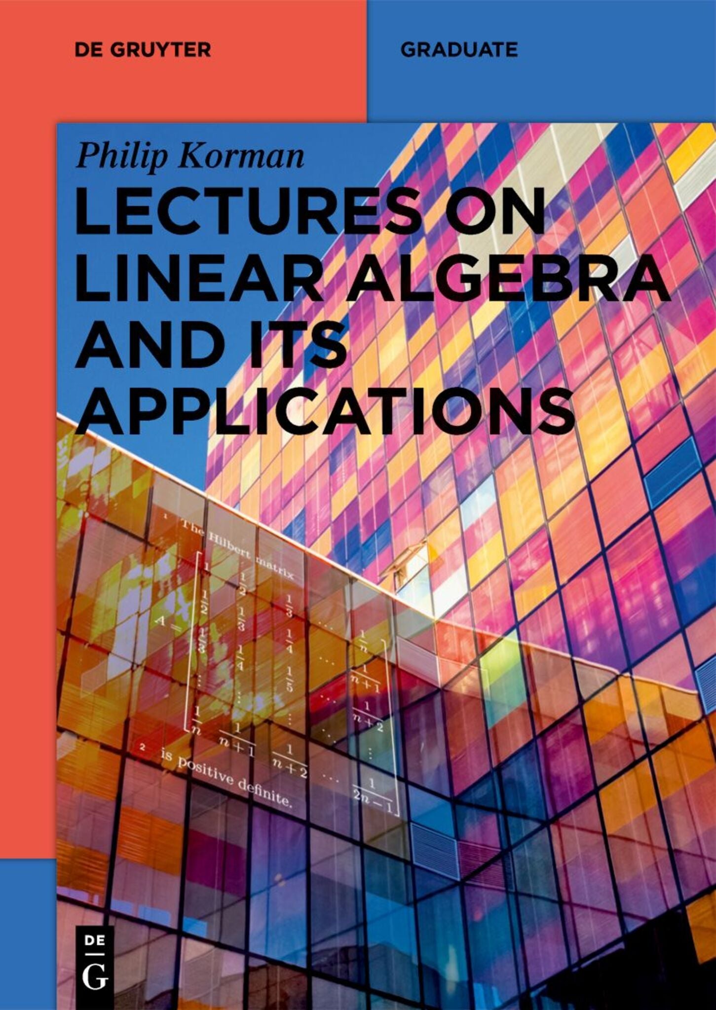 Cover image for Lectures on Linear Algebra and its Applications ISBN 9783111085401
