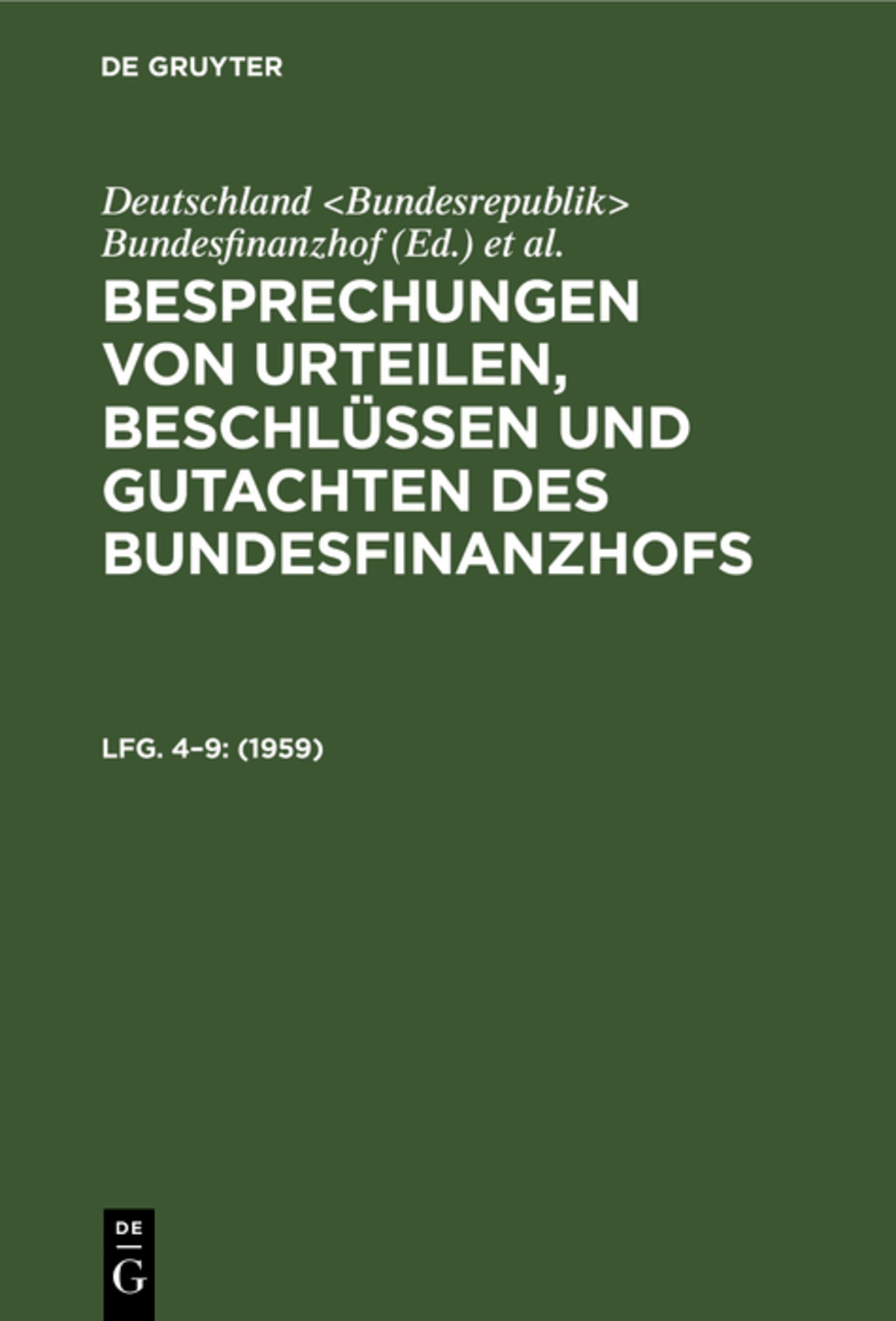 Cover image for 1959 ISBN 9783111198989