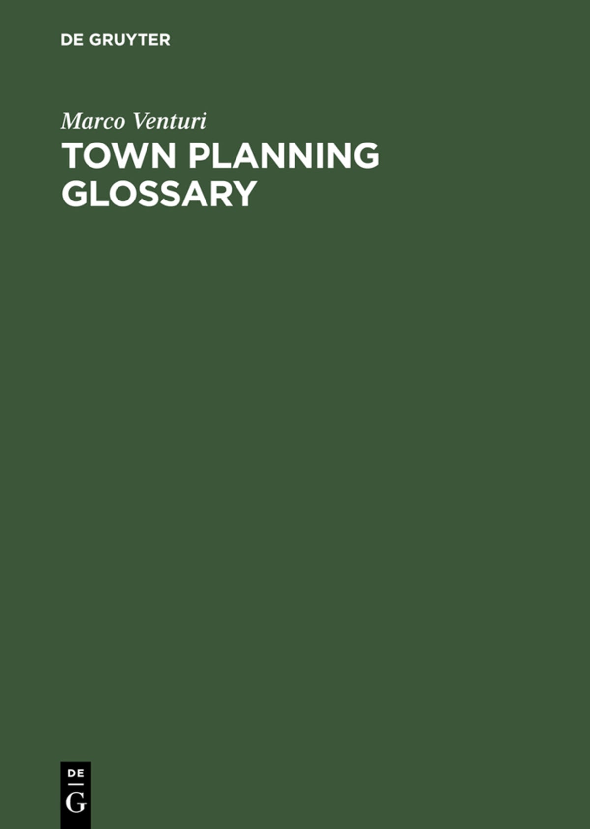 Cover image for Town Planning Glossary ISBN 9783598109034