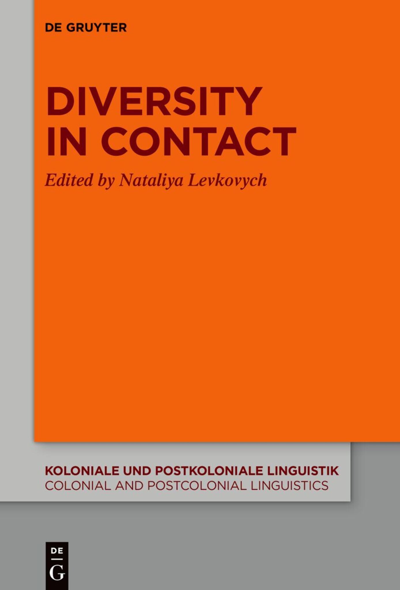 Cover image for Diversity in Contact ISBN 9783111323503