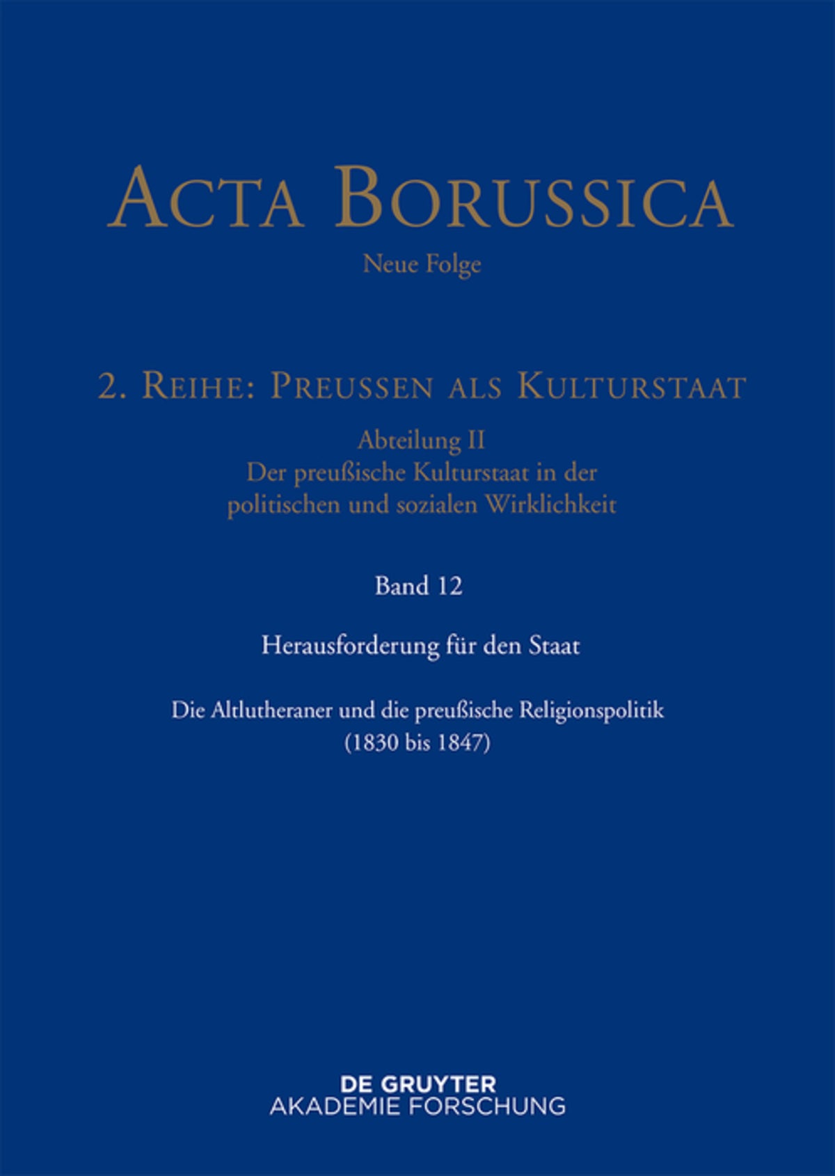 Herausforderung für den Staat