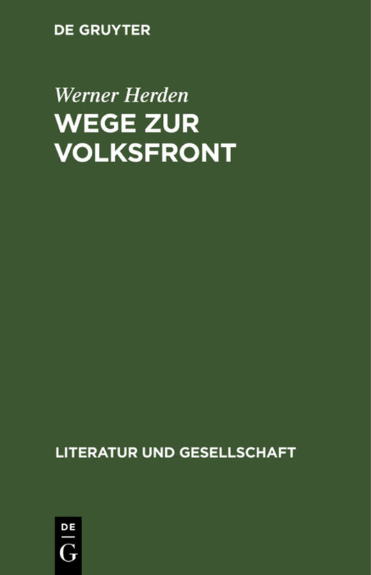 Wege zur Volksfront