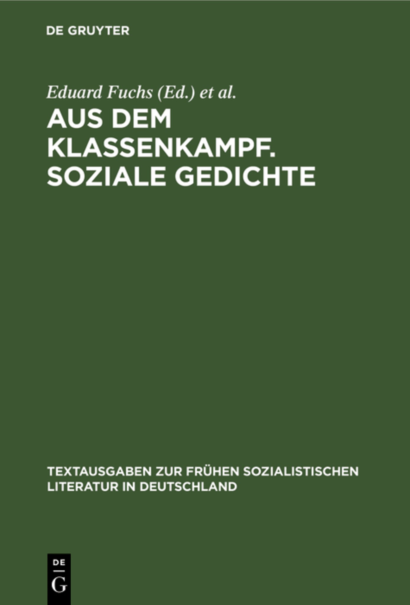 Aus dem Klassenkampf. Soziale Gedichte
