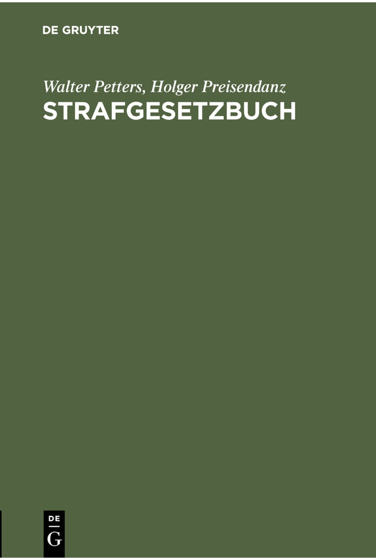 Cover image for Strafgesetzbuch ISBN 9783112301043