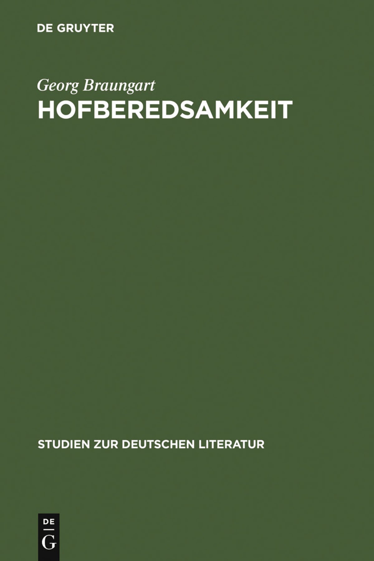 Cover image for Hofberedsamkeit ISBN 9783484180963