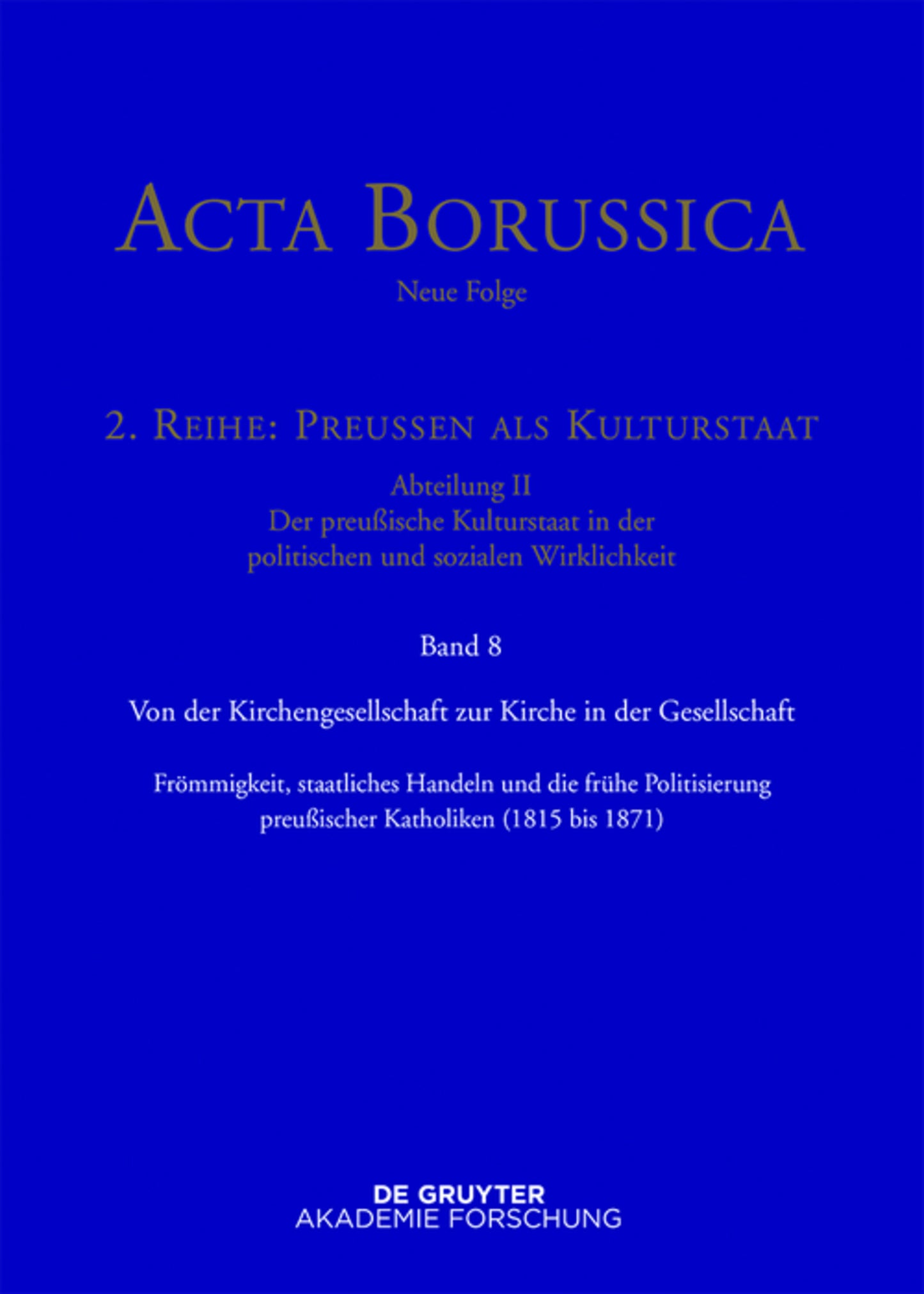 Von der Kirchengesellschaft zur Kirche in der Gesellschaft